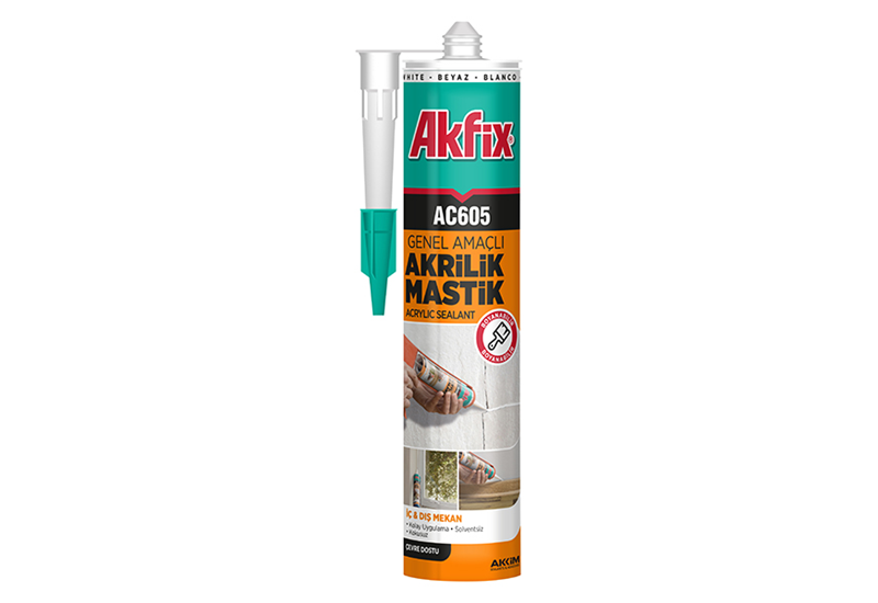 Akfix Ac605 Akrilik Mastik 310 Ml.Beyaz